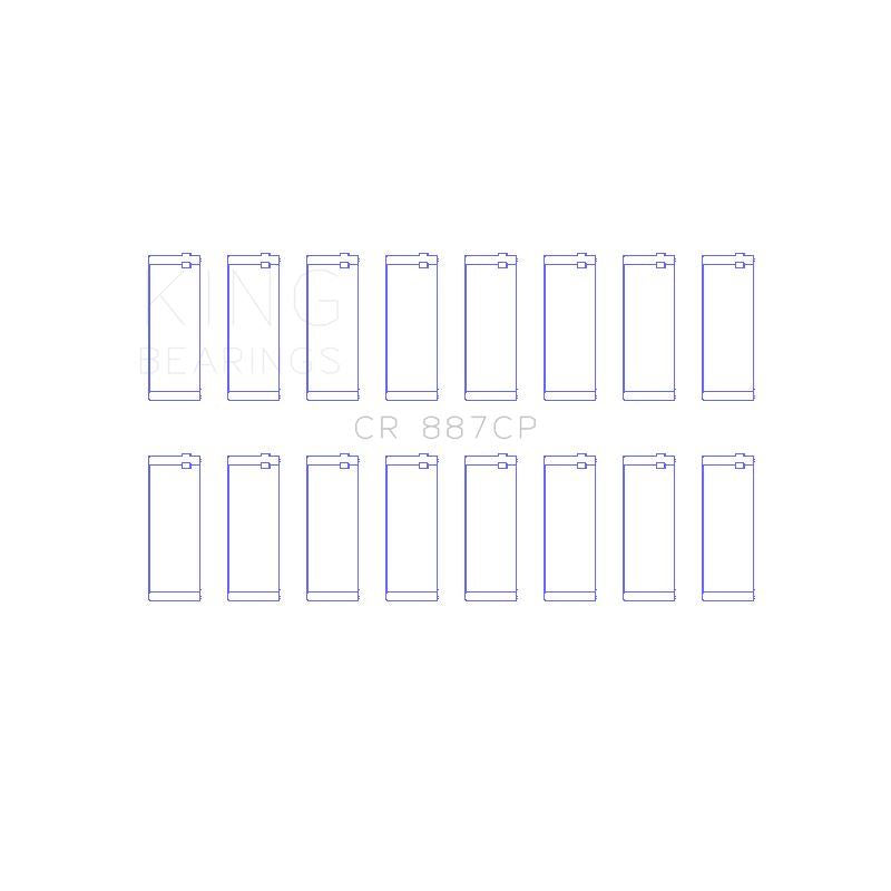 King Engine Bearings Connecting Rod Bearing Set for 1995-2002 International 4700LPX (CR 887CP 010)