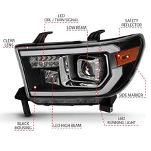 Load image into Gallery viewer, ANZO USA Projector Headlight Set, Light Bar H.L, w/Black Amber Lens, w/Halogen Bulb, (111447)