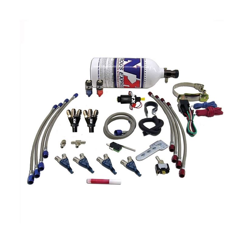 Nitrous Express 4 Cyl Piranha Nitrous Kit (For EFI Applications) w/2.5lb Bottle (60010P)