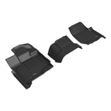 3D Maxpider FORD F-150 SUPERCAB / SUPERCREW 2015-2024 / F-150 LIGHTNING 2022-2024 BENCH SEAT, KAGU BLACK R1 (VINYL FLOORS) (L1FR16811509)