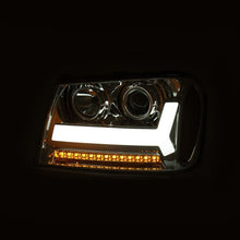 Load image into Gallery viewer, ANZO USA 2006-2009 Chevrolet Trailblazer Projector Headlights w/ Plank Style Design Chrome w/ Amber (111391)