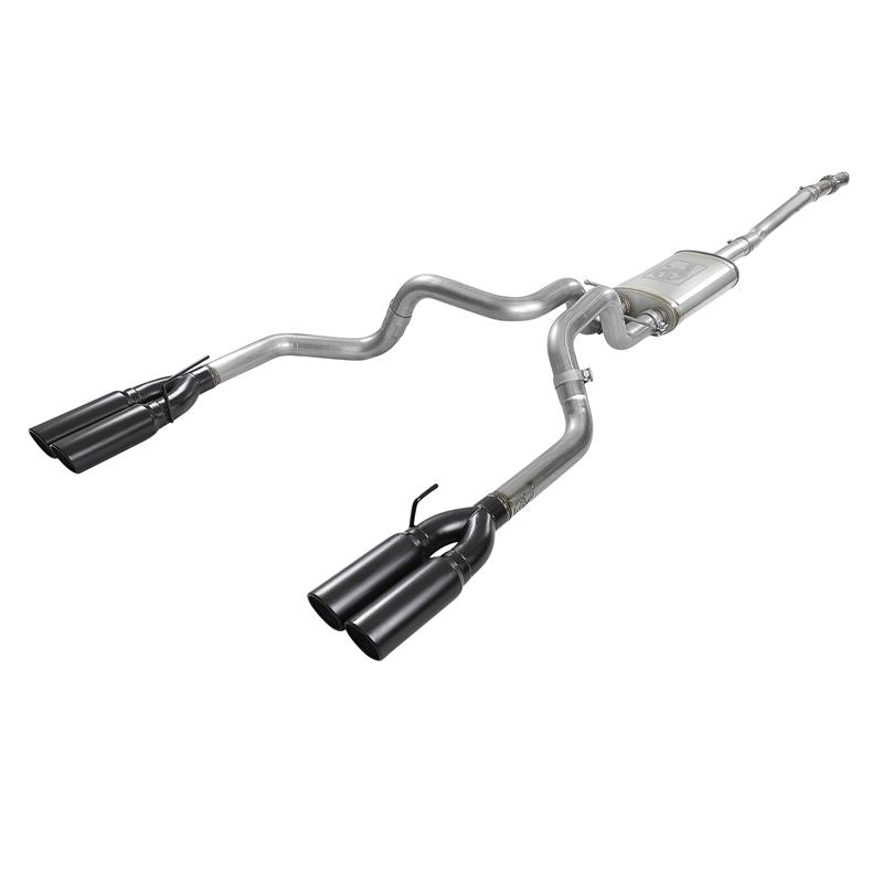 aFe Vulcan Series 3 IN 304 Stainless Steel Cat-Back Exhaust System w/ Black Tips (49-34105-B)