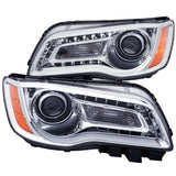 ANZO USA 2011-2014 Chrysler 300 Projector Headlights w/ Plank Style Design Chrome (121494)