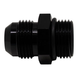 DeatschWerks 10AN ORB Male to 10 AN Male Flare Adapter (Incl O-Ring) - Anodized Matte Black(6-02-0403-B)
