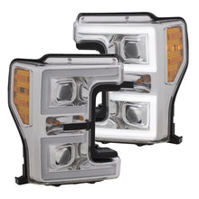 Load image into Gallery viewer, ANZO USA LED Headlights 17-18 Ford F-250 Super Duty Plank-Style L.E.D. Headlight Chrome (Pair) (111389)