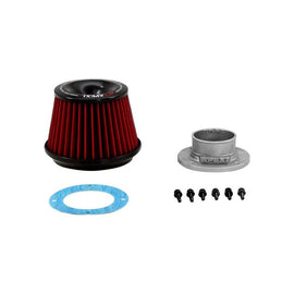 APEXiÂ® Power Round Straight Red Air Filter and Adapter Flange (500-A027)