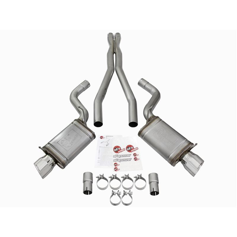 aFe MACH Force-Xp 3 IN 304 Stainless Steel Cat-Back Exhaust System w/Polished Tip (49-34063-P)