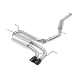 Takeda 2-1/2 IN 304 Stainless Steel Cat-Back Exhaust System w/ Black Tip (49-37005-B)