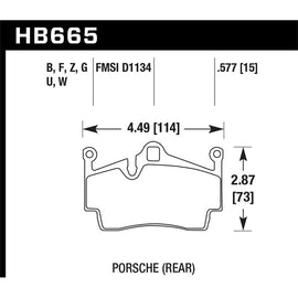 Hawk Performance HPS 5.0 Brake Pads (HB665B.577)