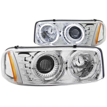 Load image into Gallery viewer, ANZO USA 1999-2006 Gmc Sierra 1500 Projector Headlights w/ Halo Chrome (111191)