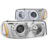 ANZO USA 1999-2006 Gmc Sierra 1500 Projector Headlights w/ Halo Chrome (111191)