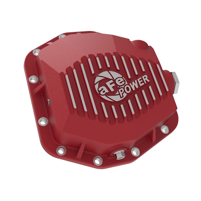 aFe Pro Series Rear Differential Cover Red w/ Machined Fins (Dana M220) (46-71000R)