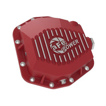 Load image into Gallery viewer, aFe Pro Series Rear Differential Cover Red w/ Machined Fins (Dana M220) (46-71000R)