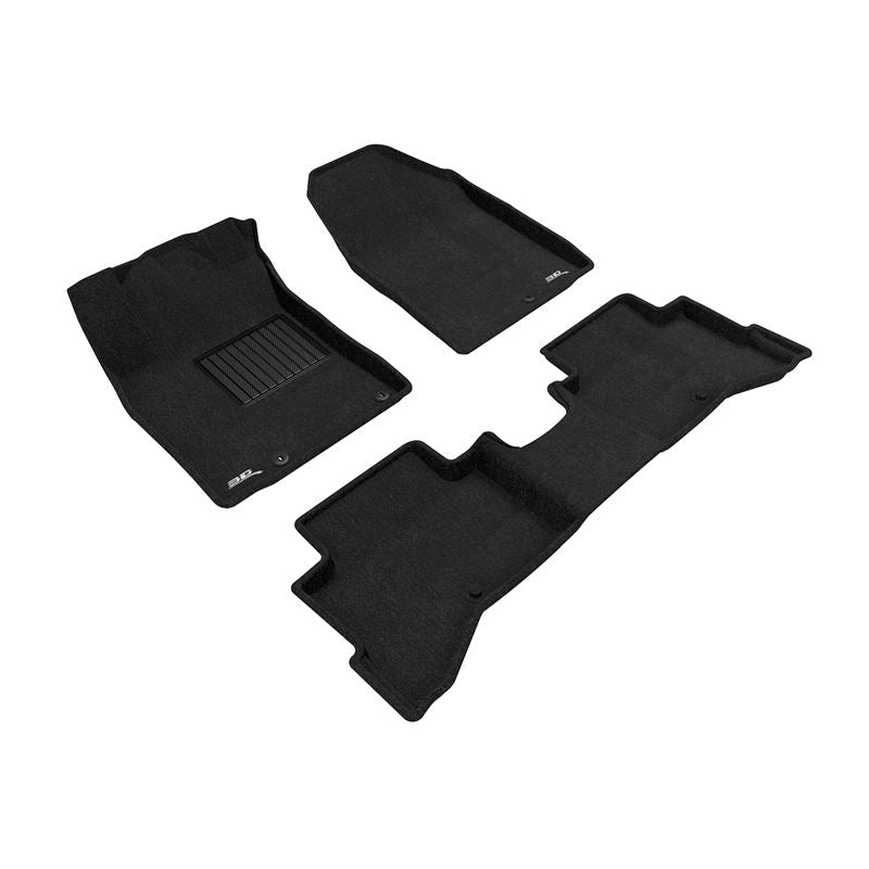 3D Maxpider 2017-2022 Kia Niro Elegant Floor Mat- Black 1St Row 2Nd Row (L1KA04404709)