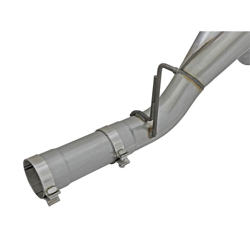 aFe Large Bore-HD 4 IN 409 Stainless Steel DPF-Back Exhaust System w/Polished Tip (49-44080-P)