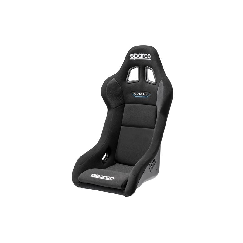 Sparco EVO XL QRT Racing Seats, Black/Black Cloth with Black Stitch (008015RNR)