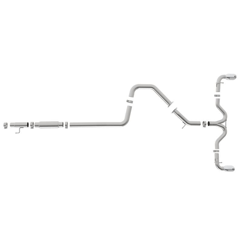 Takeda 3 IN to 2-1/2 IN 304 Stainless Steel Cat-Back Exhaust w/ Polished Tip (49-37003-1P)