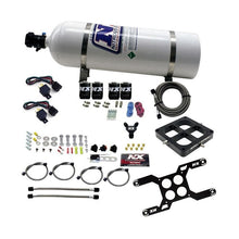 Load image into Gallery viewer, Nitrous Express Dominator Dual Stage Billet Crossbar Nitrous Kit (50-300 &amp; 100-500HP) w/15lb Bottle (66047-15)