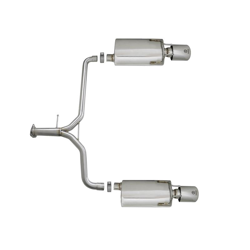 Takeda 1-3/4 IN to 2-1/4 IN 304 Stainless Steel Axle-Back Exhaust w/ Polish Tips (49-36604)