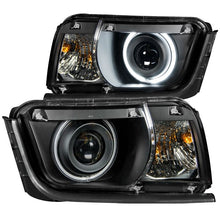 Load image into Gallery viewer, ANZO USA 2010-2013 Chevrolet Camaro Projector Headlights w/ Halo Black (CCFL) (121312)