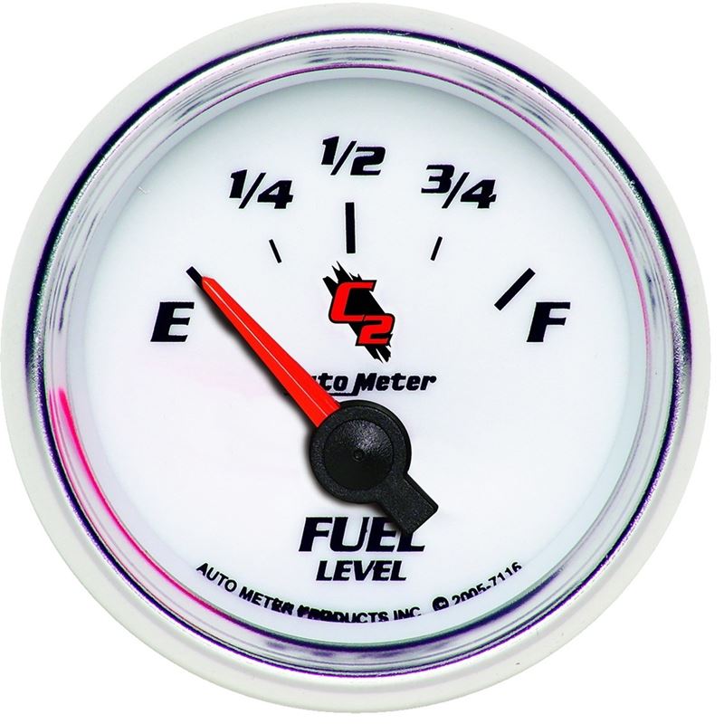 AutoMeter C2 52mm 240-33 Ohm Short Sweep Electronic Fuel Level Gauge (7116)