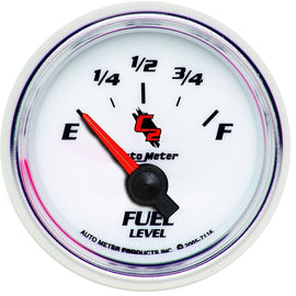 AutoMeter C2 52mm 240-33 Ohm Short Sweep Electronic Fuel Level Gauge (7116)