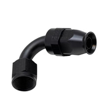 Load image into Gallery viewer, DeatschWerks 8 AN Female Flare Swivel 120-Degree Hose End PTFE - Anodized Matte Black(6-02-0875-B)