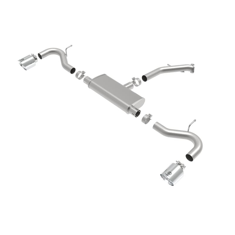 Takeda 2-1/2 IN 409 Stainless Steel Axle-Back Exhaust System w/ Polished Tips (49-47016-P)