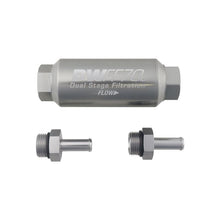 Load image into Gallery viewer, Deatschwerks 3/8 in, 10 micron, 70mm compact in-line fuel filter kit (8-03-70C-010K-38)