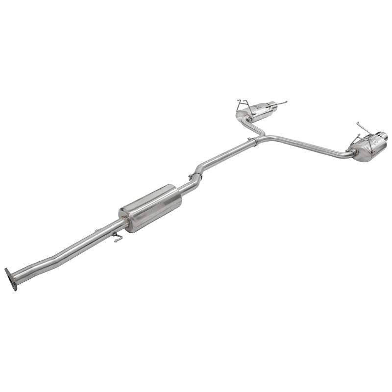 Takeda 2-1/4 IN to 2 IN 304 Stainless Steel Cat-Back Exhaust w/Polished Tips (49-36612)