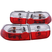 Load image into Gallery viewer, ANZO USA 1992-1995 Honda Civic Taillights Red/Clear (221220)