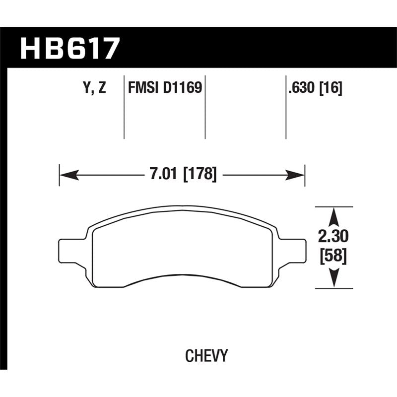 Hawk Performance Performance Ceramic Brake Pads (HB617Z.630)