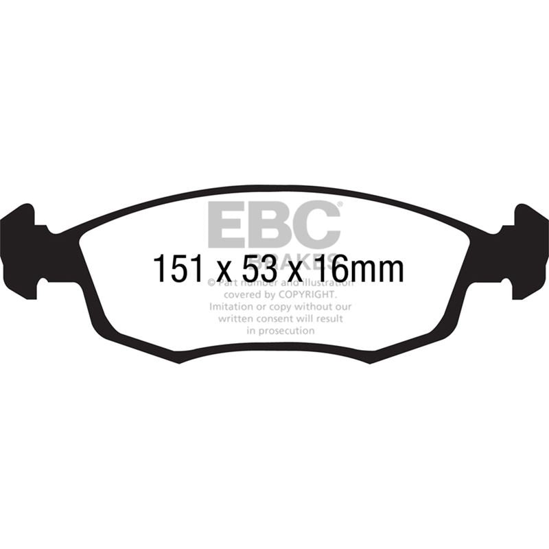 EBC Greenstuff 2000 Series Sport Brake Pads (DP21879)