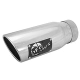 aFe MACH Force-Xp 304 Stainless Steel Clamp-on Exhaust Tip Polished Left Side Exit (49T35452-P12)