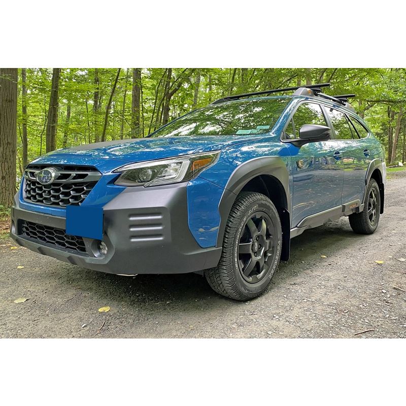 Rally Armor Black Mud Flap Blue Logo for 2022 Subaru Outback (MF76-UR-BLK/BL)