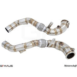 GTHAUS Down Pipe Section cat elimination pipes (76mm) Stainless for 2015-2019 BMW X6(BM3433001)