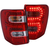 ANZO USA 1999-2004 Jeep Grand Cherokee LED Taillights Red/Clear (311150)