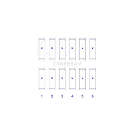 King Engine Bearings Connecting Rod Bearing Set for 1998-2003 Toyota Sienna (CR6686AM)