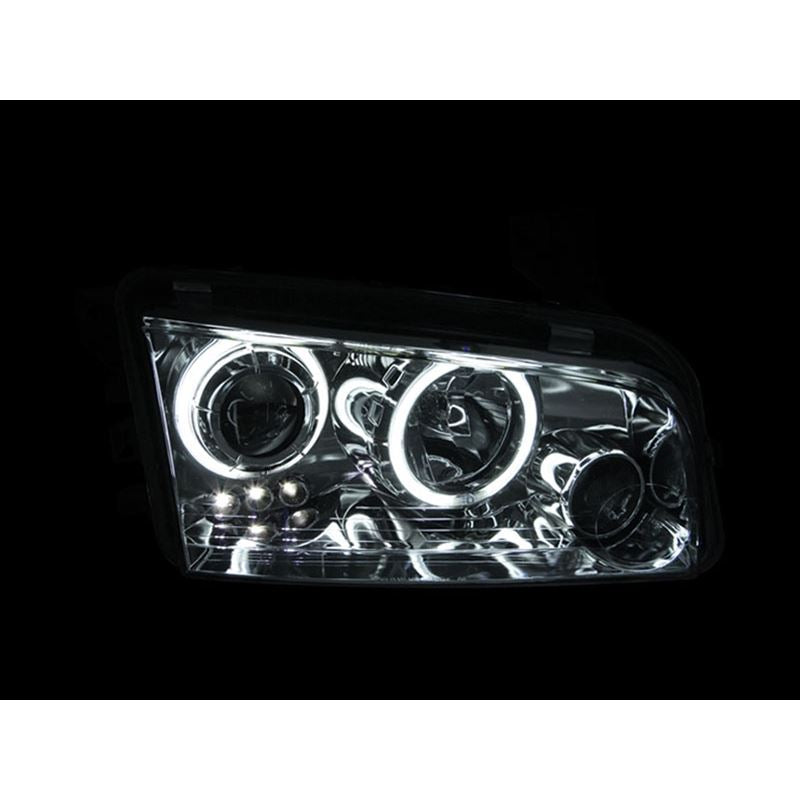 ANZO USA 2006-2010 Dodge Charger Projector Headlights w/ Halo Chrome (CCFL) (121217)