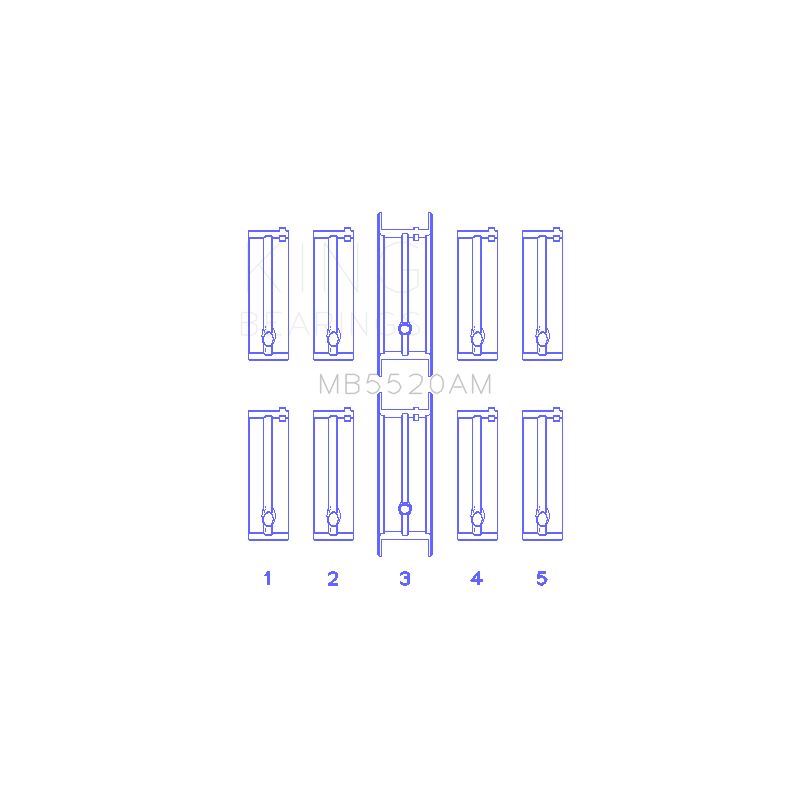 King Engine Bearings Main Bearing Set for 1987-1991 Pontiac Sunbird (MB5520AM0.25)