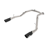 aFe Large Bore-HD 3 IN 409 Stainless Steel DPF-Back Exhaust System w/Black Tip for 2020-2021 Ram 1500(49-42080-B)