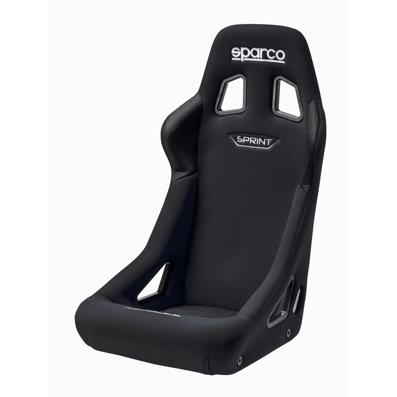 Sparco Sprint Racing Seats, Black/Black Cloth with Black Stitch (008235NR)