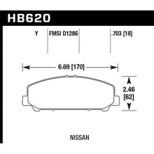 Load image into Gallery viewer, Hawk Performance LTS Brake Pads (HB620Y.703)