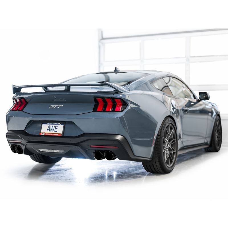 AWE SwitchPath Catback Exhaust w/ Quad Diamond Black Tips for 2024 Ford Mustang GT Fastback S650 RWD (3025-43650)