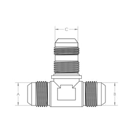 HPS Male AN Bulkhead Tee Adapter (AN834-4)