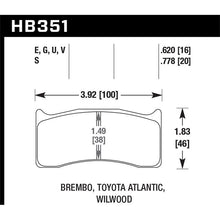 Load image into Gallery viewer, Hawk Performance Blue 9012 Disc Brake Pad (HB351E.620)