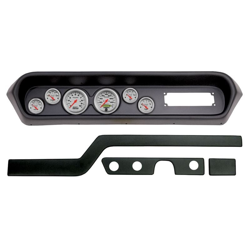 AutoMeter 6 Gauge Direct Fit Dash Kit 3-3/8in x2 / 2-1/16in x4 - Ultra-Lite for 64-65 Pontiac GTO/Lemans (2108-13)