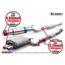 Load image into Gallery viewer, Tomei Full Titanium Muffler Kit Expreme Ti ER34 2 Door (TB6090-NS06A)