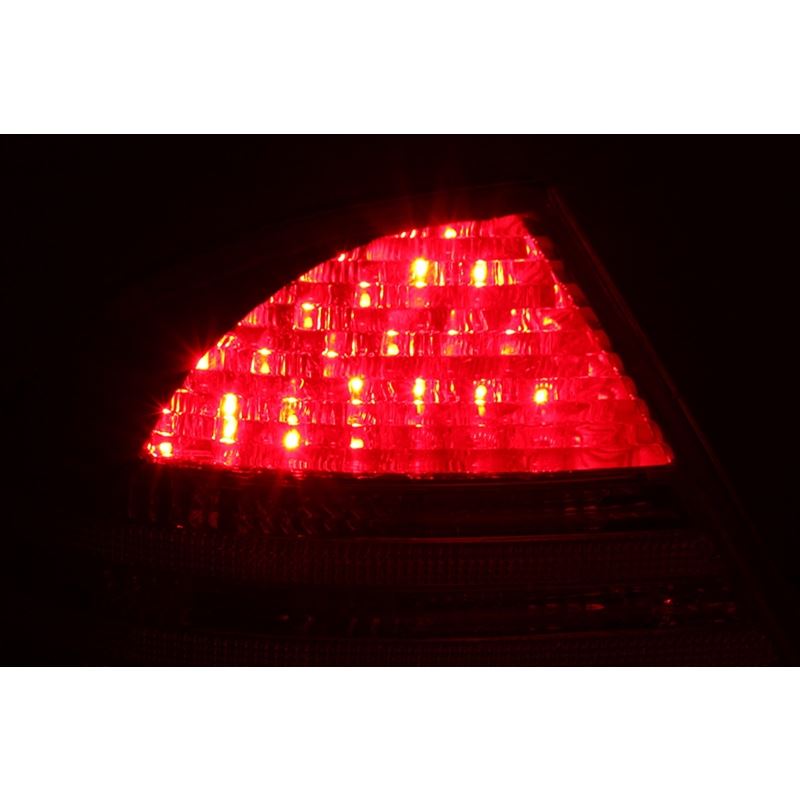 ANZO USA 2000-2005 Mercedes Benz S Class W220 LED Taillights Red/Clear (321055)