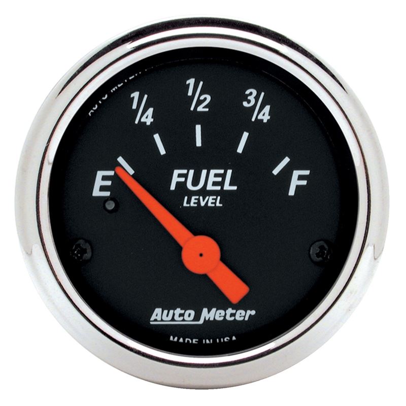 AutoMeter Designer Black 2-1/16in Black Fuel Level Gauge (1424)